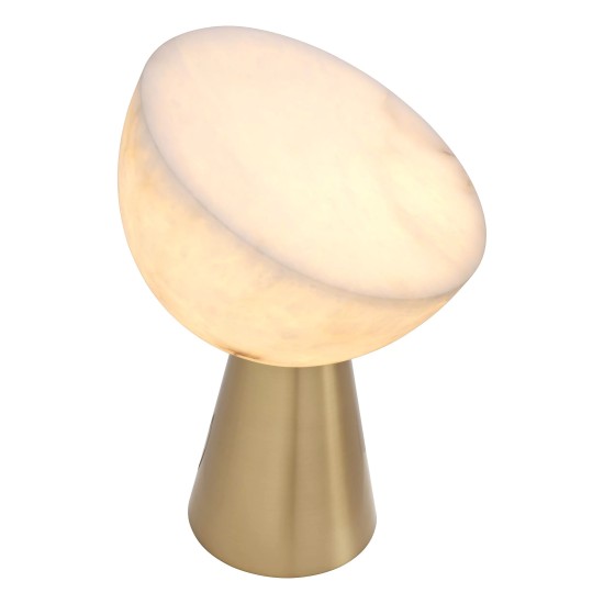 Chamonix bordslampa mässing/vit 45 cm
