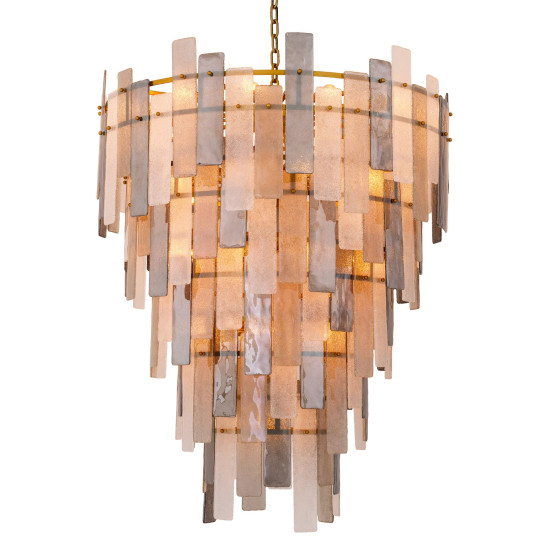 Greyson XXL Chandelier Brass/Glass 114cm Greyson XXL Chandelier Brass/Glass 114cm