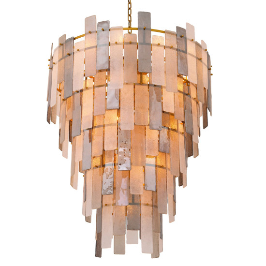 Greyson XXL Chandelier Brass/Glass 114cm Greyson XXL Chandelier Brass/Glass 114cm