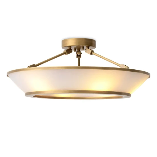 Ferette taklampa mässing/vit 61cm