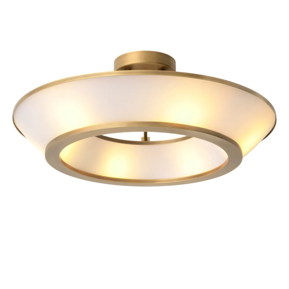 Ferette Ceiling Light Brass/White 61cm Eichholtz Ferette Ceiling Light Brass/White 61cm