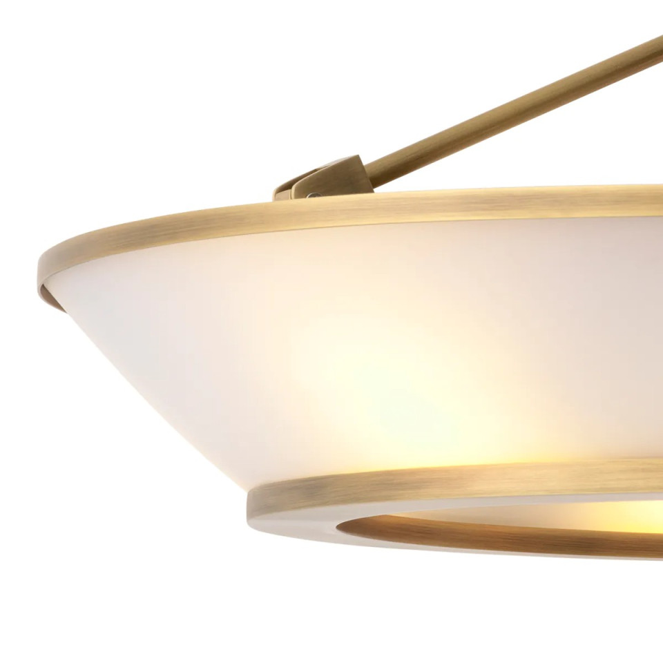 Ferette Ceiling Light Brass/White 61cm Eichholtz Ferette Ceiling Light Brass/White 61cm