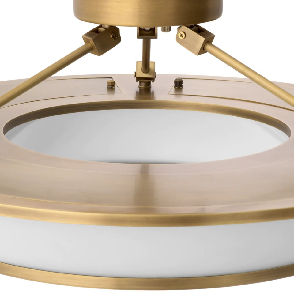Ferette Ceiling Light Brass/White 61cm Eichholtz Ferette Ceiling Light Brass/White 61cm