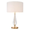 Stilla bordslampa mässing/glas/bouclé 70,5 cm