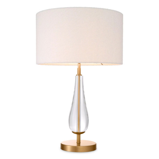 Stilla Table Lamp Brass/Glass/Bouclé 70.5cm Stilla Table Lamp Brass/Glass/Bouclé 70.5cm