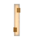 Furore vägglampa antikmässing/alabaster 60.5cm
