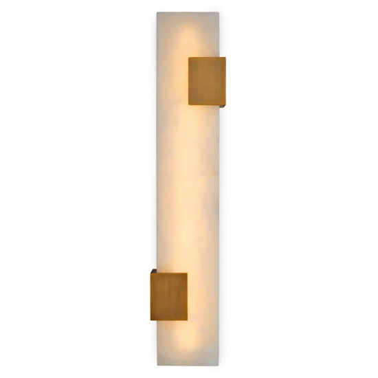 Furore vägglampa antikmässing/alabaster 60.5cm Furore vägglampa antikmässing/alabaster 60.5cm