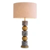 Levy Table Lamp Brass/Marble/Linen 92.5cm