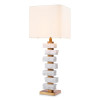 Amber L Table Lamp Brass/White 89cm Amber L Table Lamp Brass/White 89cm