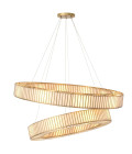 Monari chandelier antique brass/white 120.5cm