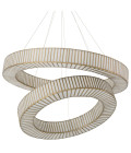 Monari chandelier antique brass/white 120.5cm