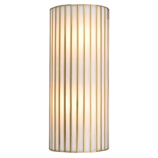 Monari wall lamp antique brass/glass 60cm