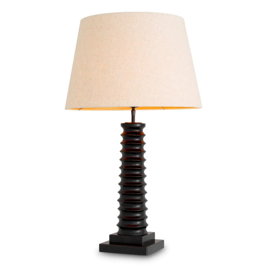 Callao bordslampa svart/linne 84.5cm Callao bordslampa svart/linne 84.5cm