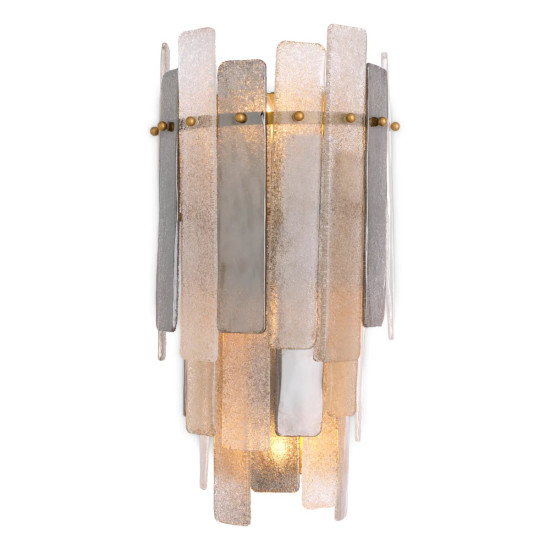 Greyson vägglampa antikmässing/glas 60cm Greyson vägglampa antikmässing/glas 60cm