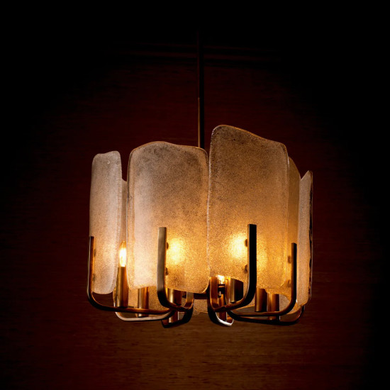 Serrano ljuskrona vintage mässing/glas 53 cm Serrano ljuskrona vintage mässing/glas 53 cm