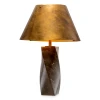 Camelia table lamp black marble/vintage brass 78cm