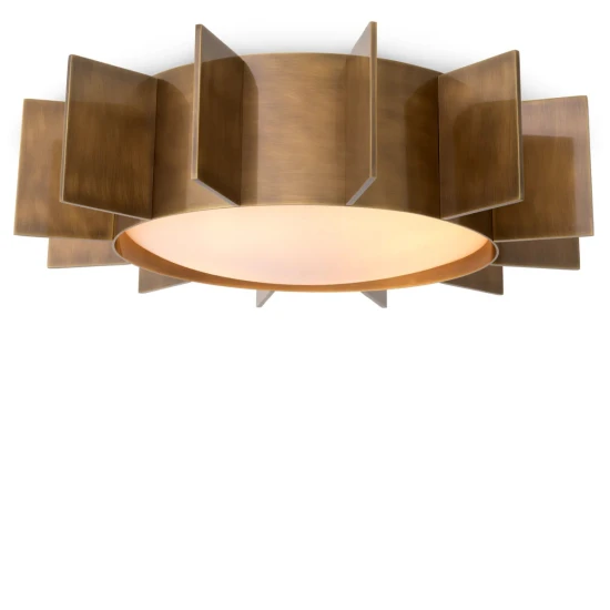 Mario plafond mässing/vit 60cm Mario plafond mässing/vit 60cm
