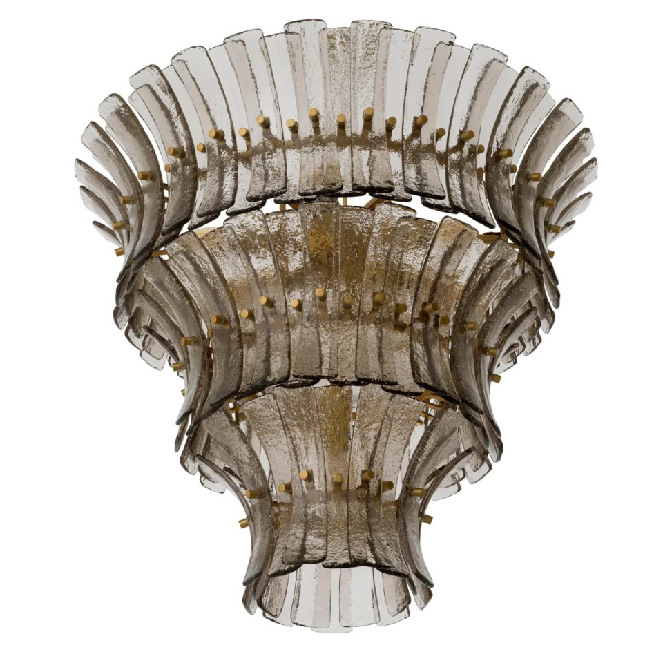 Toscano kristallkrona antik mässing/rökmönstrad 67cm Eichholtz Toscano kristallkrona antik mässing/rökmönstrad 67cm