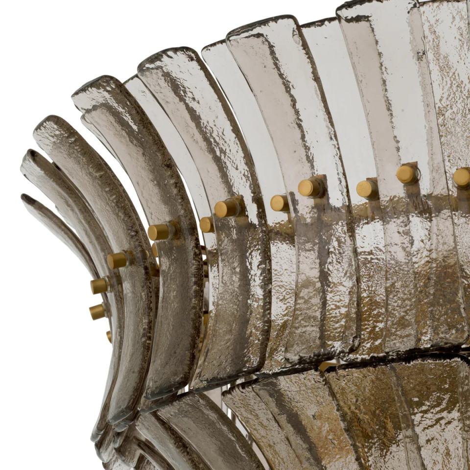 Toscano kristallkrona antik mässing/rökmönstrad 67cm Eichholtz Toscano kristallkrona antik mässing/rökmönstrad 67cm
