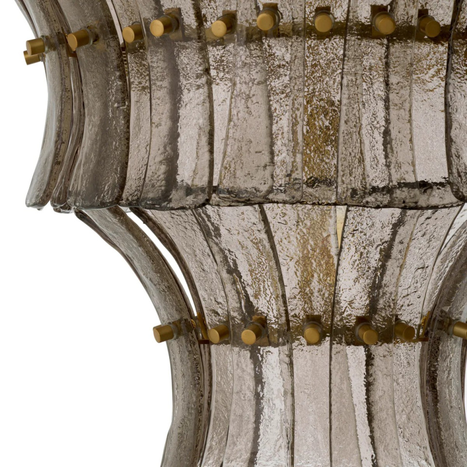 Toscano kristallkrona antik mässing/rökmönstrad 67cm Eichholtz Toscano kristallkrona antik mässing/rökmönstrad 67cm