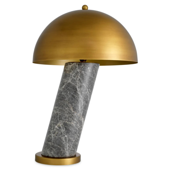 Daniel bordslampa grå marmor/antik mässing 74 cm Daniel bordslampa grå marmor/antik mässing 74 cm