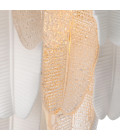 Saint Lucia S chandelier white ceramic/textured glass 60 cm Eichholtz Saint Lucia S chandelier white ceramic/textured glass 60 cm