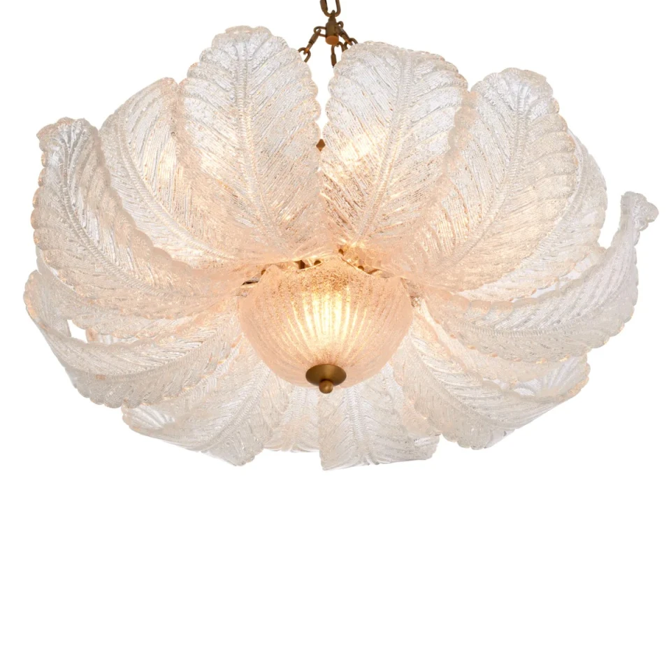 Cabrillo ljuskrona antik mässing/glas 85 cm