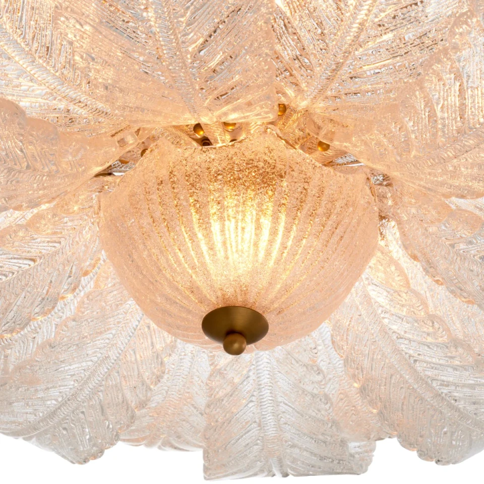 Cabrillo ljuskrona antik mässing/glas 85 cm