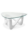 Aventura coffee table off-white/clear glass 100.5 cm