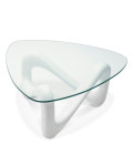 Aventura coffee table off-white/clear glass 100.5 cm