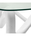 Aventura coffee table off-white/clear glass 100.5 cm