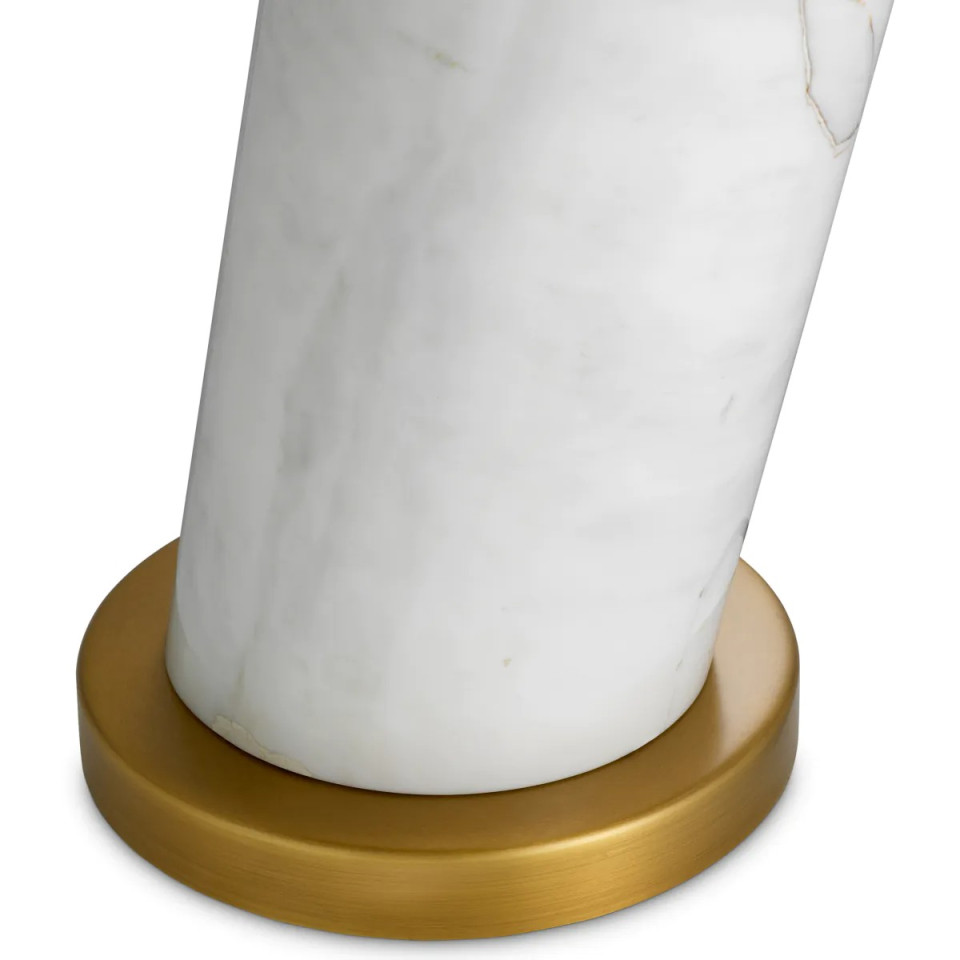 Daniel table lamp white marble/antique brass 74 cm Eichholtz Daniel table lamp white marble/antique brass 74 cm