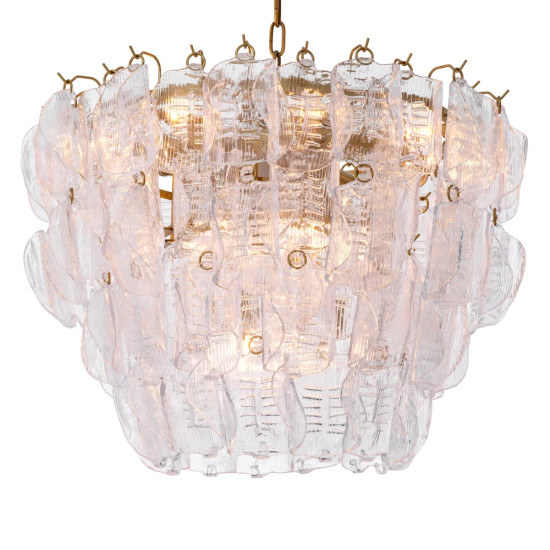 Solange chandelier antique brass/clear glass 85 cm Solange chandelier antique brass/clear glass 85 cm