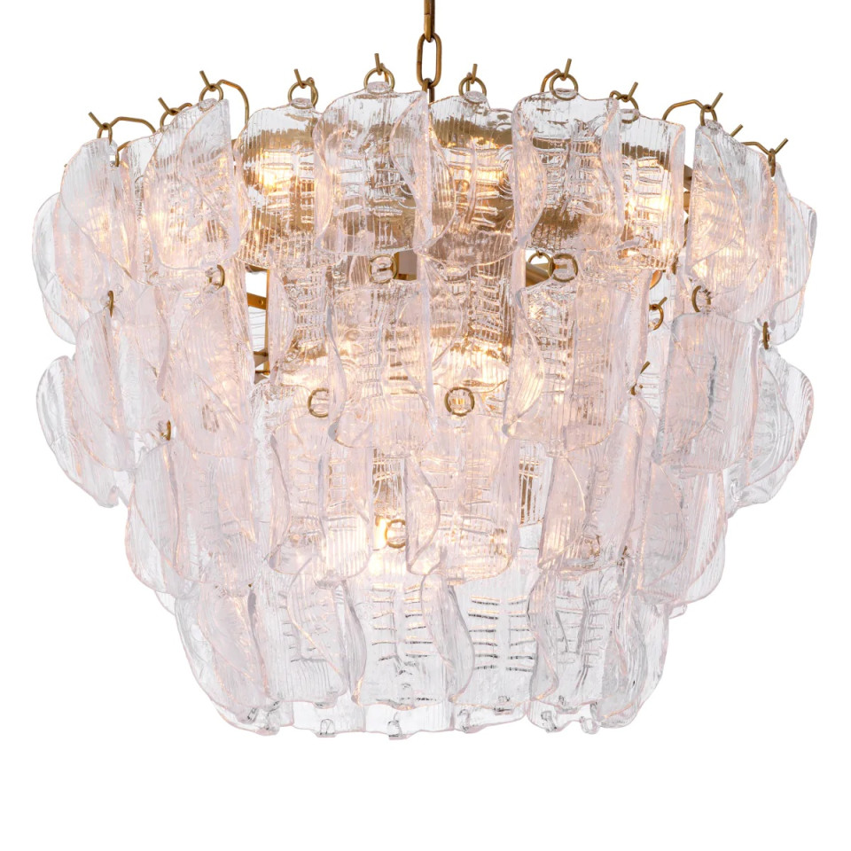 Solange ljuskrona antik mässing/klarglas 85 cm Eichholtz Solange ljuskrona antik mässing/klarglas 85 cm