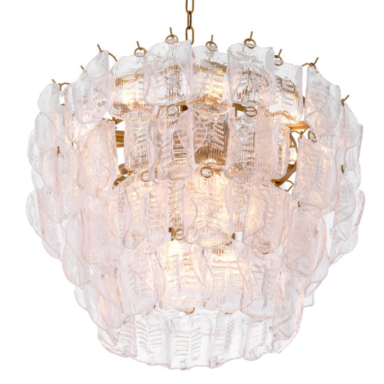 Solange chandelier antique brass/clear glass 85 cm Solange chandelier antique brass/clear glass 85 cm