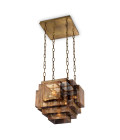 Geary taklampa vintage mässing 46 cm