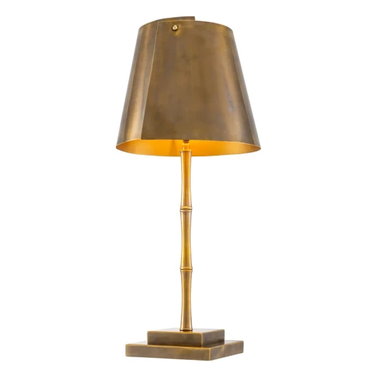 Seraphina bordslampa vintage mässing 63 cm