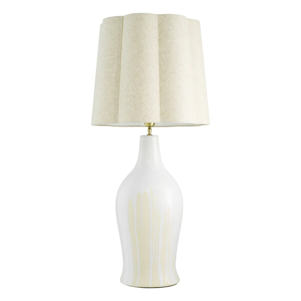 Beatriz bordslampa vit/vintage mässing 97 cm Eichholtz Beatriz bordslampa vit/vintage mässing 97 cm
