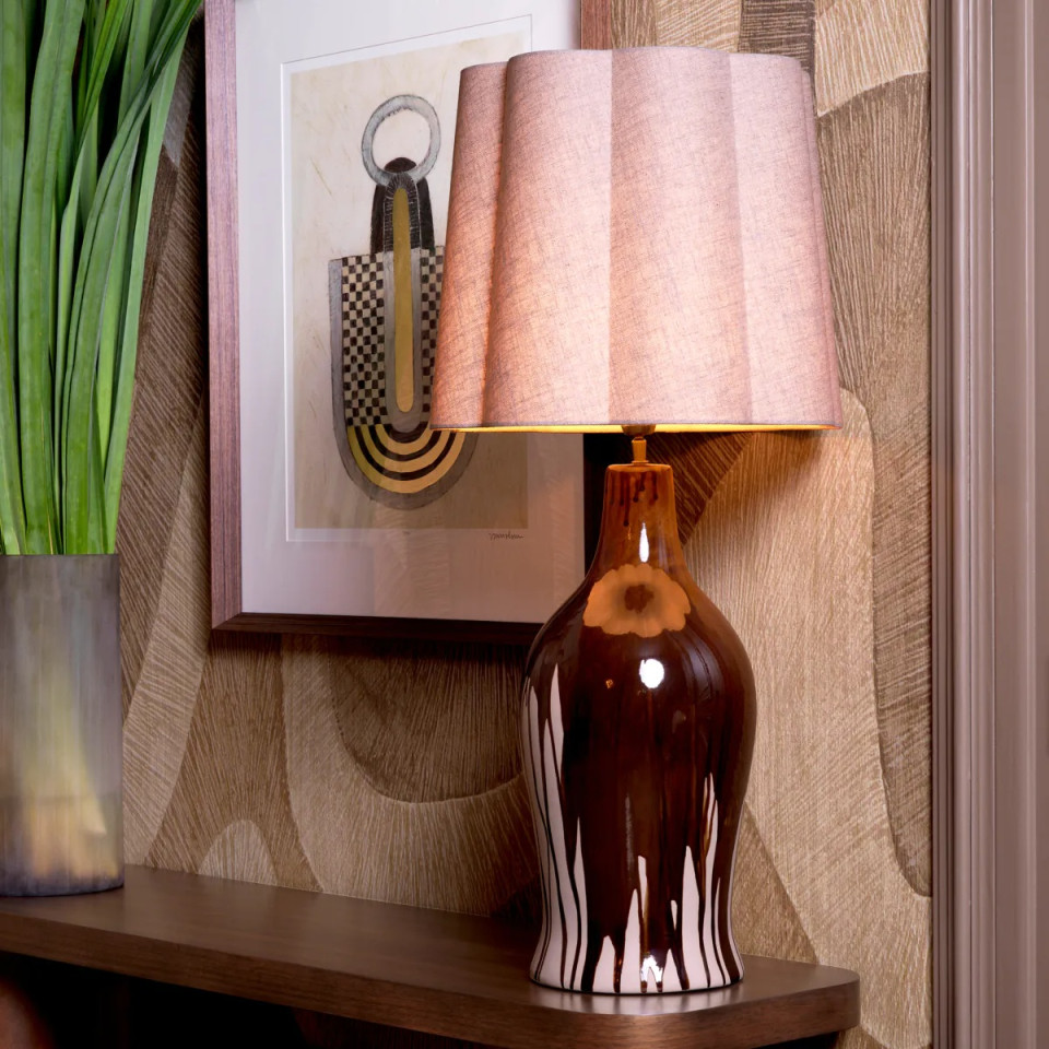 Beatriz table lamp brown/vintage brass 97 cm