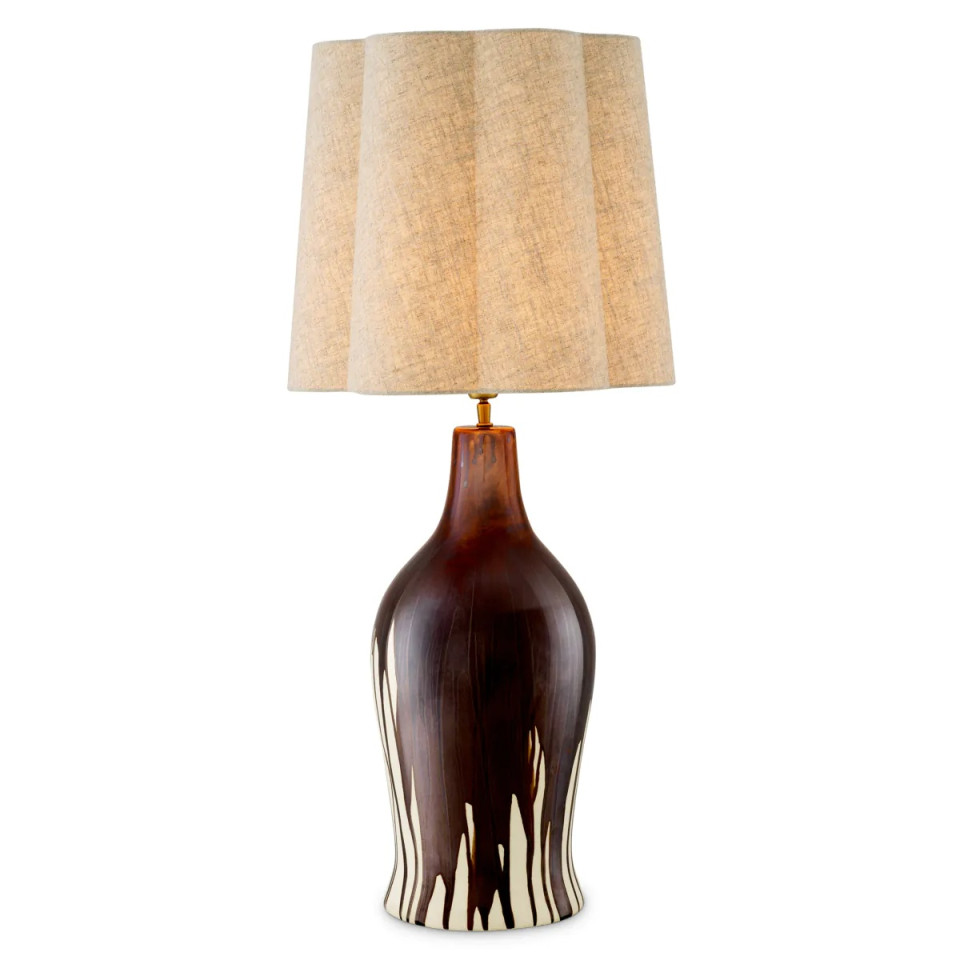 Beatriz table lamp brown/vintage brass 97 cm
