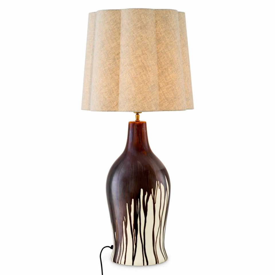 Beatriz table lamp brown/vintage brass 97 cm