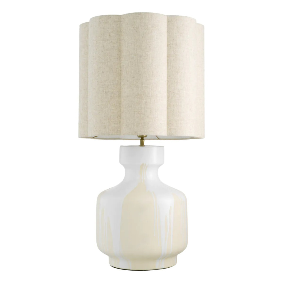 Lorena bordslampa vit/vintage mässing 86 cm Eichholtz Lorena bordslampa vit/vintage mässing 86 cm
