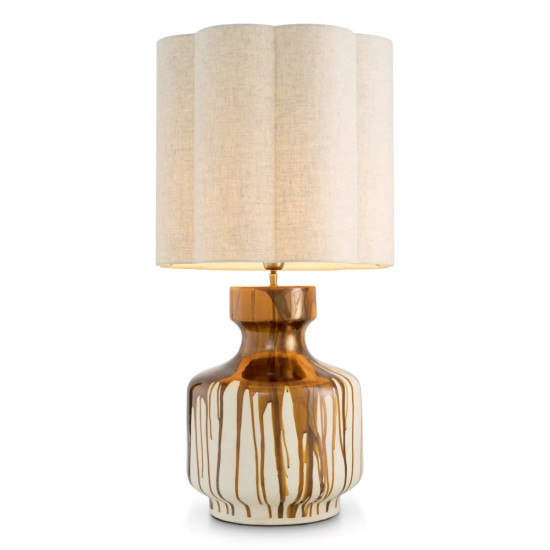 Lorena bordslampa brun/vintage mässing 86 cm Lorena bordslampa brun/vintage mässing 86 cm