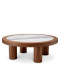 Presedio coffee table walnut veneer/marble 100 cm