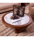 Presedio coffee table walnut veneer/marble 100 cm