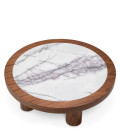 Presedio coffee table walnut veneer/marble 100 cm