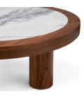 Presedio coffee table walnut veneer/marble 100 cm