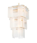 Giardano ljuskrona antik mässing/glas 63 cm