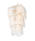 Giardano ljuskrona antik mässing/glas 63 cm