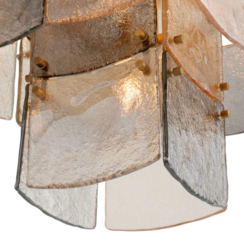 Laurent ljuskrona antik mässing/glas 56 cm